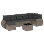 vidaXL 8-tlg. Garten-Sofagarnitur mit Kissen Grau Poly Rattan vidaXL 8-tlg. Garten-Sofagarnitur mit Kissen Grau Poly Rattan