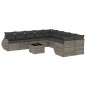vidaXL 11-tlg. Garten-Sofagarnitur mit Kissen Grau Poly Rattan vidaXL 11-tlg. Garten-Sofagarnitur mit Kissen Grau Poly Rattan