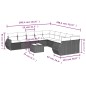 vidaXL 11-tlg. Garten-Sofagarnitur mit Kissen Grau Poly Rattan vidaXL 11-tlg. Garten-Sofagarnitur mit Kissen Grau Poly Rattan