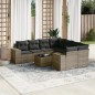 vidaXL 9-tlg. Garten-Sofagarnitur mit Kissen Grau Poly Rattan vidaXL 9-tlg. Garten-Sofagarnitur mit Kissen Grau Poly Rattan