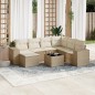 vidaXL 8-tlg. Garten-Sofagarnitur mit Kissen Beige Poly Rattan vidaXL 8-tlg. Garten-Sofagarnitur mit Kissen Beige Poly Rattan