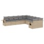 vidaXL 10-tlg. Garten-Sofagarnitur mit Kissen Beige Poly Rattan vidaXL 10-tlg. Garten-Sofagarnitur mit Kissen Beige Poly Rattan