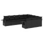 vidaXL 10-tlg. Garten-Sofagarnitur mit Kissen Schwarz Poly Rattan vidaXL 10-tlg. Garten-Sofagarnitur mit Kissen Schwarz Poly Rattan
