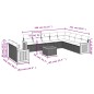 vidaXL 11-tlg. Garten-Sofagarnitur mit Kissen Grau Poly Rattan vidaXL 11-tlg. Garten-Sofagarnitur mit Kissen Grau Poly Rattan