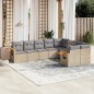 vidaXL 9-tlg. Garten-Sofagarnitur mit Kissen Beige Poly Rattan vidaXL 9-tlg. Garten-Sofagarnitur mit Kissen Beige Poly Rattan