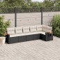 vidaXL 6-tlg. Garten-Sofagarnitur mit Kissen Schwarz Poly Rattan vidaXL 6-tlg. Garten-Sofagarnitur mit Kissen Schwarz Poly Rattan