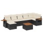 vidaXL 8-tlg. Garten-Sofagarnitur mit Kissen Schwarz Poly Rattan vidaXL 8-tlg. Garten-Sofagarnitur mit Kissen Schwarz Poly Rattan
