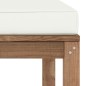 vidaXL Gartenhocker mit Creme Kissen vidaXL Gartenhocker mit Creme Kissen