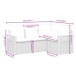 vidaXL 4-tlg. Garten-Sofagarnitur mit Kissen Grau Poly Rattan vidaXL 4-tlg. Garten-Sofagarnitur mit Kissen Grau Poly Rattan