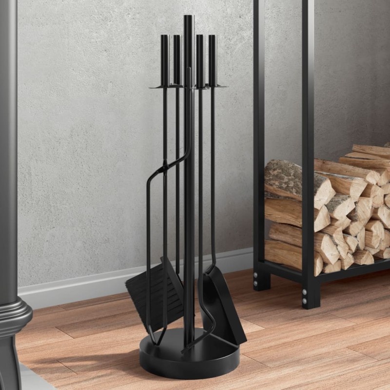 vidaXL 5-tlg. Kaminwerkzeug-Set 18x66 cm Stahl vidaXL 5-tlg. Kaminwerkzeug-Set 18x66 cm Stahl