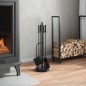 vidaXL 5-tlg. Kaminwerkzeug-Set 18x66 cm Stahl vidaXL 5-tlg. Kaminwerkzeug-Set 18x66 cm Stahl