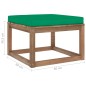 3-tlg. Garten-Lounge-Set aus Paletten mit Kissen Kiefernholz