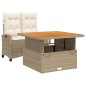 vidaXL 2-tlg. Garten-Essgruppe mit Kissen Beige Poly Rattan vidaXL 2-tlg. Garten-Essgruppe mit Kissen Beige Poly Rattan