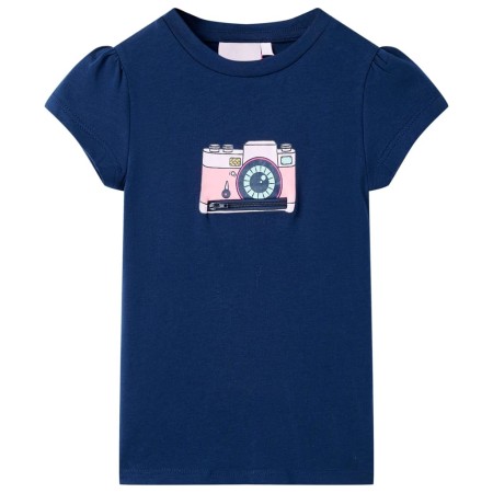 Kinder-T-Shirt Marineblau 116