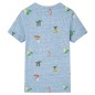Kinder-T-Shirt Blau Melange 140 Kinder-T-Shirt Blau Melange 140