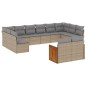 vidaXL 12-tlg. Garten-Sofagarnitur mit Kissen Beige Poly Rattan vidaXL 12-tlg. Garten-Sofagarnitur mit Kissen Beige Poly Rattan