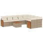 vidaXL 10-tlg. Garten-Sofagarnitur mit Kissen Beige Poly Rattan vidaXL 10-tlg. Garten-Sofagarnitur mit Kissen Beige Poly Rattan