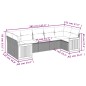 vidaXL 7-tlg. Garten-Sofagarnitur mit Kissen Grau Poly Rattan vidaXL 7-tlg. Garten-Sofagarnitur mit Kissen Grau Poly Rattan