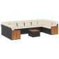 vidaXL 11-tlg. Garten-Sofagarnitur mit Kissen Schwarz Poly Rattan vidaXL 11-tlg. Garten-Sofagarnitur mit Kissen Schwarz Poly Rattan