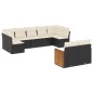 vidaXL 9-tlg. Garten-Sofagarnitur mit Kissen Schwarz Poly Rattan vidaXL 9-tlg. Garten-Sofagarnitur mit Kissen Schwarz Poly Rattan