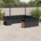 vidaXL 12-tlg. Garten-Sofagarnitur mit Kissen Schwarz Poly Rattan vidaXL 12-tlg. Garten-Sofagarnitur mit Kissen Schwarz Poly Rattan