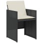 vidaXL 3-tlg. Bistro-Set mit Kissen Schwarz Poly Rattan vidaXL 3-tlg. Bistro-Set mit Kissen Schwarz Poly Rattan