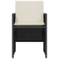vidaXL 3-tlg. Bistro-Set mit Kissen Schwarz Poly Rattan vidaXL 3-tlg. Bistro-Set mit Kissen Schwarz Poly Rattan