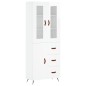 vidaXL Highboard Hochglanz-Weiß 69,5x34x180 cm Holzwerkstoff vidaXL Highboard Hochglanz-Weiß 69,5x34x180 cm Holzwerkstoff
