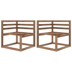 vidaXL Garten-Palettensofa 3-Sitzer mit Kissen in Hellgrün Kiefernholz