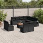 vidaXL 12-tlg. Garten-Sofagarnitur mit Kissen Schwarz Poly Rattan vidaXL 12-tlg. Garten-Sofagarnitur mit Kissen Schwarz Poly Rattan