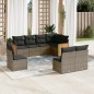 vidaXL 8-tlg. Garten-Sofagarnitur mit Kissen Grau Poly Rattan vidaXL 8-tlg. Garten-Sofagarnitur mit Kissen Grau Poly Rattan