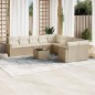 vidaXL 11-tlg. Garten-Sofagarnitur mit Kissen Beige Poly Rattan vidaXL 11-tlg. Garten-Sofagarnitur mit Kissen Beige Poly Rattan