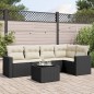 vidaXL 6-tlg. Garten-Sofagarnitur mit Kissen Schwarz Poly Rattan vidaXL 6-tlg. Garten-Sofagarnitur mit Kissen Schwarz Poly Rattan