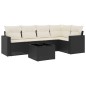 vidaXL 6-tlg. Garten-Sofagarnitur mit Kissen Schwarz Poly Rattan vidaXL 6-tlg. Garten-Sofagarnitur mit Kissen Schwarz Poly Rattan