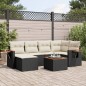vidaXL 7-tlg. Garten-Sofagarnitur mit Kissen Schwarz Poly Rattan vidaXL 7-tlg. Garten-Sofagarnitur mit Kissen Schwarz Poly Rattan