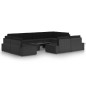 10-tlg. Garten-Lounge-Set mit Kissen Schwarz Poly Rattan 10-tlg. Garten-Lounge-Set mit Kissen Schwarz Poly Rattan