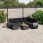 vidaXL 8-tlg. Garten-Sofagarnitur mit Kissen Schwarz Poly Rattan vidaXL 8-tlg. Garten-Sofagarnitur mit Kissen Schwarz Poly Rattan