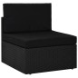 10-tlg. Garten-Lounge-Set mit Kissen Schwarz Poly Rattan 10-tlg. Garten-Lounge-Set mit Kissen Schwarz Poly Rattan