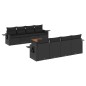 vidaXL 9-tlg. Garten-Sofagarnitur mit Kissen Schwarz Poly Rattan vidaXL 9-tlg. Garten-Sofagarnitur mit Kissen Schwarz Poly Rattan