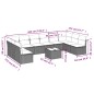 vidaXL 11-tlg. Garten-Sofagarnitur mit Kissen Schwarz Poly Rattan vidaXL 11-tlg. Garten-Sofagarnitur mit Kissen Schwarz Poly Rattan