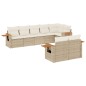 vidaXL 8-tlg. Garten-Sofagarnitur mit Kissen Beige Poly Rattan vidaXL 8-tlg. Garten-Sofagarnitur mit Kissen Beige Poly Rattan