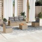vidaXL 6-tlg. Garten-Sofagarnitur mit Kissen Beige Poly Rattan vidaXL 6-tlg. Garten-Sofagarnitur mit Kissen Beige Poly Rattan