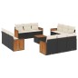 vidaXL 13-tlg. Garten-Sofagarnitur mit Kissen Schwarz Poly Rattan vidaXL 13-tlg. Garten-Sofagarnitur mit Kissen Schwarz Poly Rattan