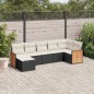 vidaXL 7-tlg. Garten-Sofagarnitur mit Kissen Schwarz Poly Rattan vidaXL 7-tlg. Garten-Sofagarnitur mit Kissen Schwarz Poly Rattan
