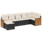 vidaXL 7-tlg. Garten-Sofagarnitur mit Kissen Schwarz Poly Rattan vidaXL 7-tlg. Garten-Sofagarnitur mit Kissen Schwarz Poly Rattan