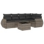 vidaXL 6-tlg. Garten-Sofagarnitur mit Kissen Grau Poly Rattan vidaXL 6-tlg. Garten-Sofagarnitur mit Kissen Grau Poly Rattan