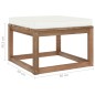 vidaXL 3-tlg. Garten-Lounge-Set aus Paletten mit Kissen Kiefernholz vidaXL 3-tlg. Garten-Lounge-Set aus Paletten mit Kissen Kiefernholz