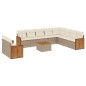 vidaXL 11-tlg. Garten-Sofagarnitur mit Kissen Beige Poly Rattan vidaXL 11-tlg. Garten-Sofagarnitur mit Kissen Beige Poly Rattan