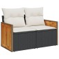 vidaXL 10-tlg. Garten-Sofagarnitur mit Kissen Schwarz Poly Rattan vidaXL 10-tlg. Garten-Sofagarnitur mit Kissen Schwarz Poly Rattan