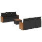 vidaXL 7-tlg. Garten-Sofagarnitur mit Kissen Schwarz Poly Rattan vidaXL 7-tlg. Garten-Sofagarnitur mit Kissen Schwarz Poly Rattan